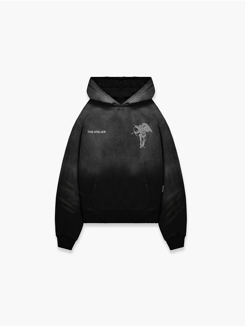 THE ATELIER | BLACK WASHED HOODIE
