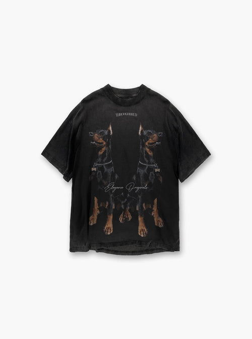 DOBERMAN BLACK TEE | OVERSIZED T-SHIRT